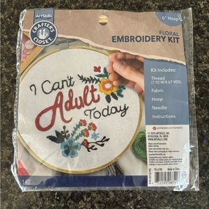 Counted Cross Stitch Kit “I Can’t Adult Today” Crafters Closet